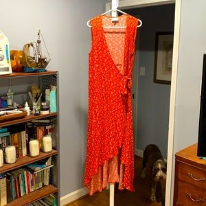 Red floral Universal Thread dress